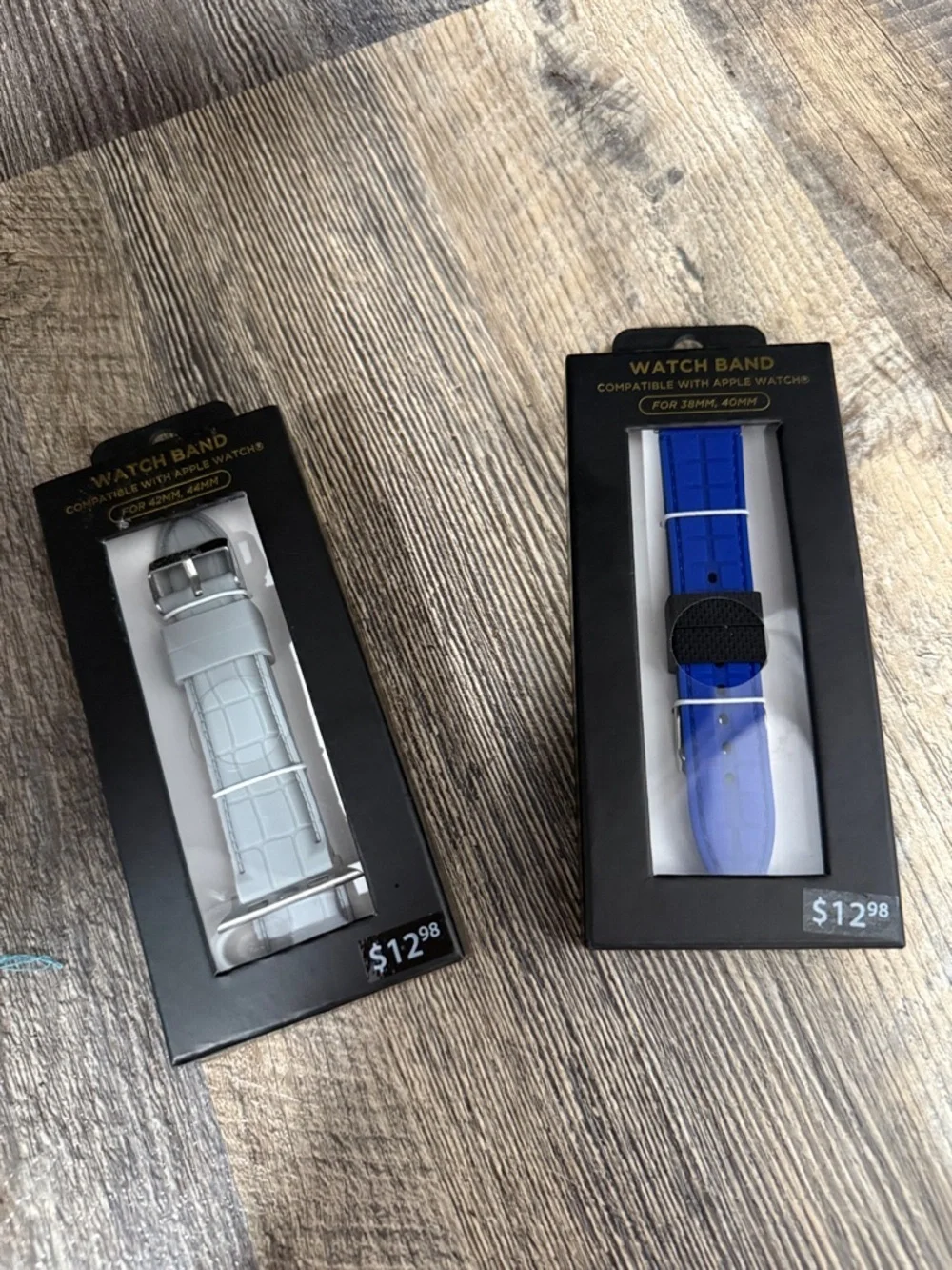 2 Blue and grey apple Watch Band